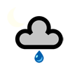 light rain showers night